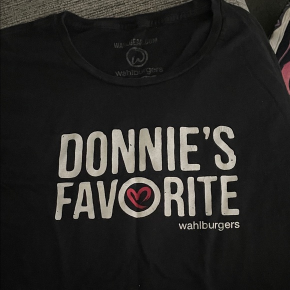 New Kids On The Block Tops - Wahlburgers Donnie’s Favorite Black Graphic T-Shirt